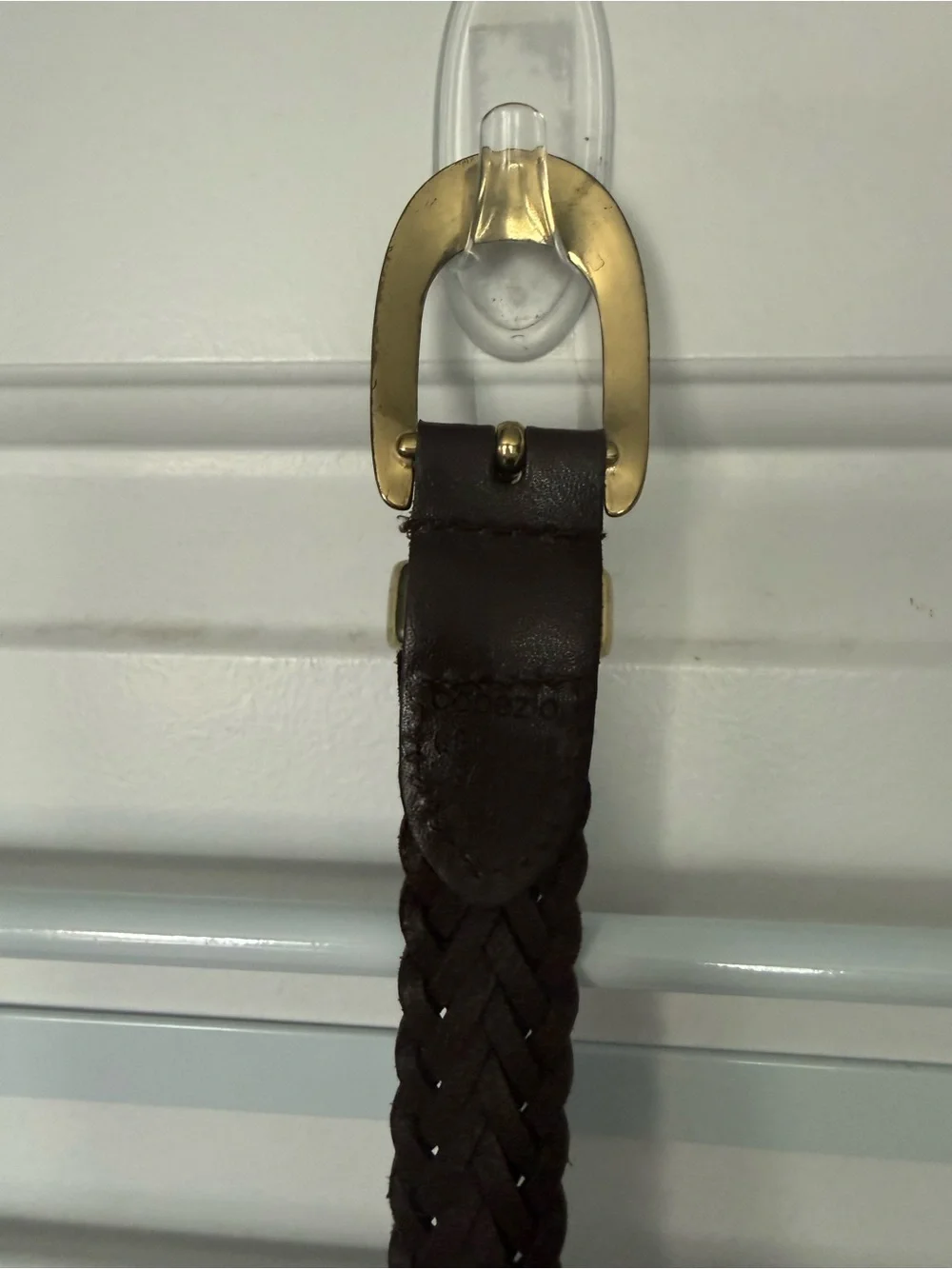 Capezio Braided Dark Brown Belt with Gold Buckle